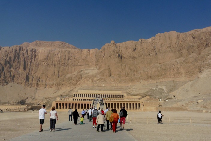 On the approach to Queen Hatshepsut's temple